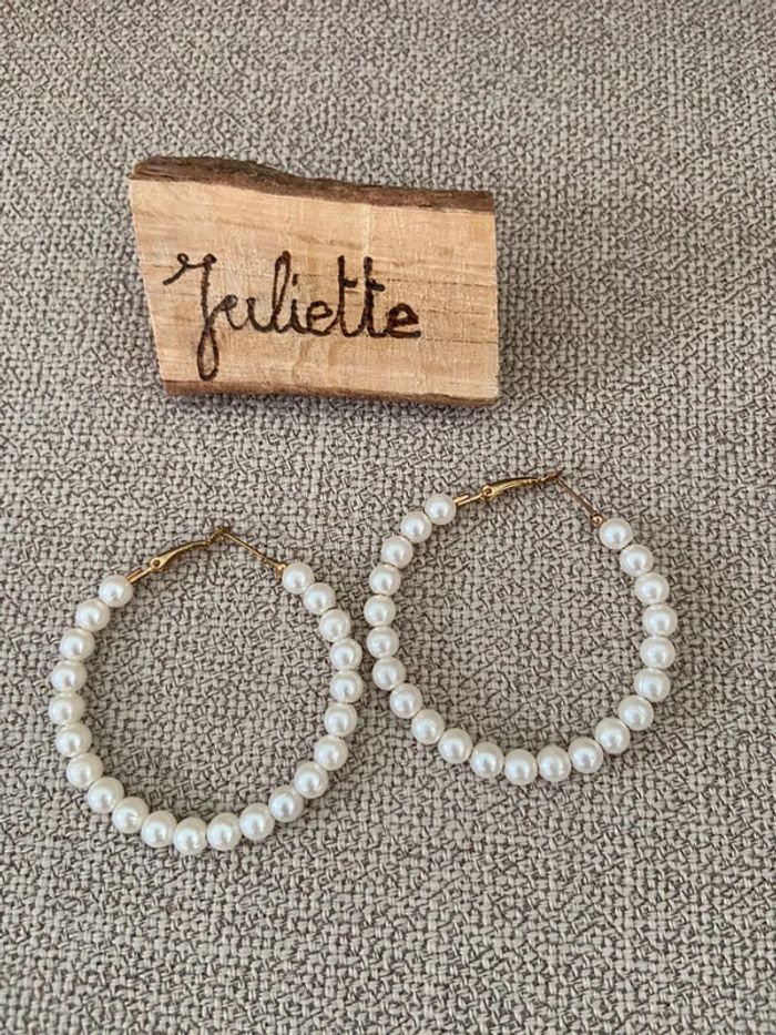 Lot Collier & Boucles d'Oreilles Perles Argentées Shein - photo numéro 2