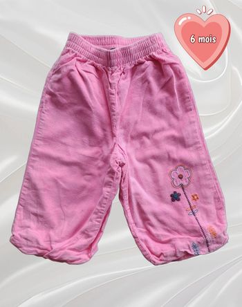 Pantalon rose fille 6 mois