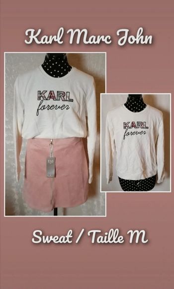 Pull léger Karl Forever Blanc Multicolore Taille M Karl Marc John