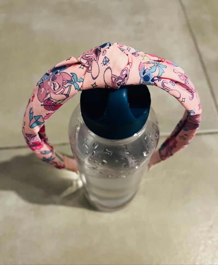 Serre-tête avec noeud Lilo et Stitch mauve lila - photo numéro 2