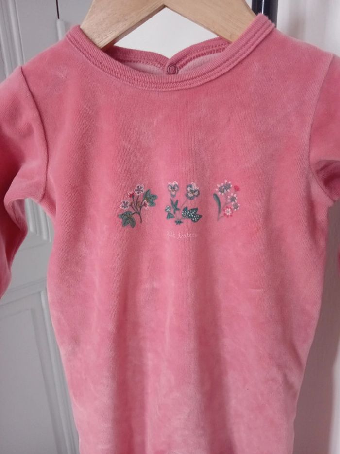 Bodie et pyjama à fleurs 🌸 Petit Bateau - 12 mois - photo numéro 3