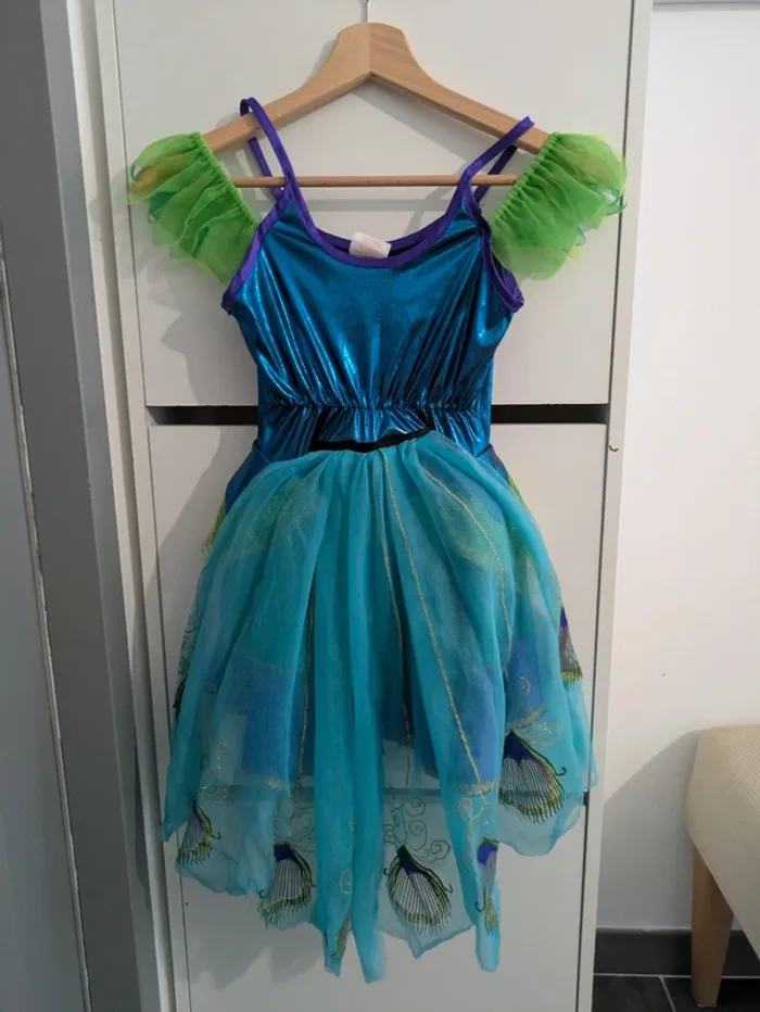 Déguisement costume robe de Paon oiseaux taille 4/6 ans - photo numéro 3