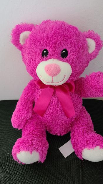 doudou ours rose  fiesta