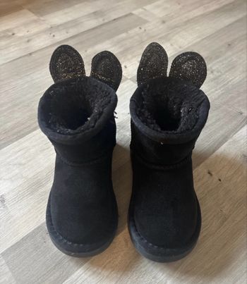 Bottines noir lapin 