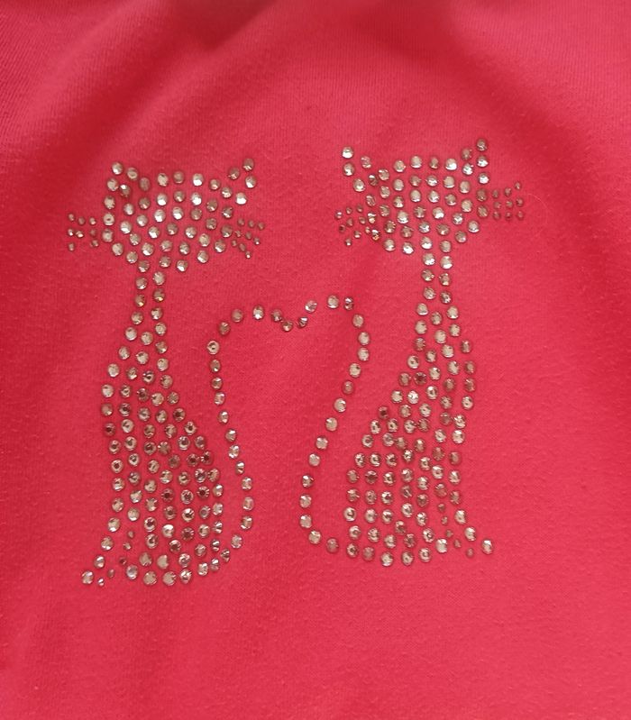 Adorable Pull chemise fille chat cœur 8ans - photo numéro 6