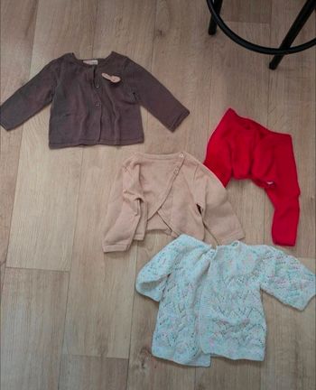 Lot 4 gilets fille 9 Mois 71cm