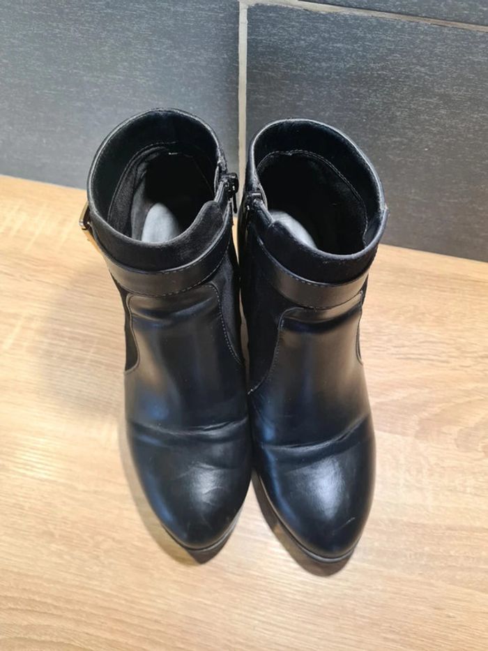 Bottines noires à talons taille 38 - photo numéro 8