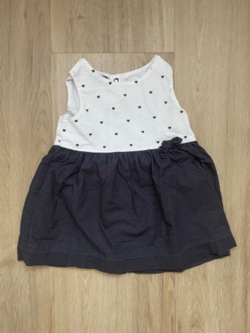 Robe Kiabi bleu marine et blanche 6 mois