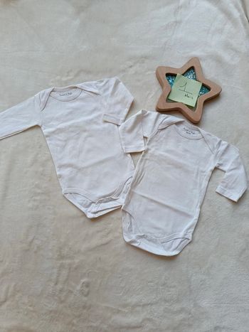 Lot bodies blanc 1 mois Sweet & Soft
