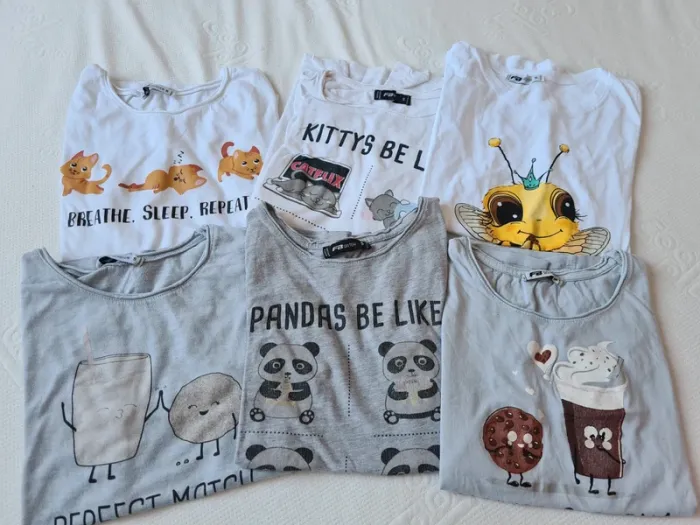 Lot 6 t-shirts pyjamas