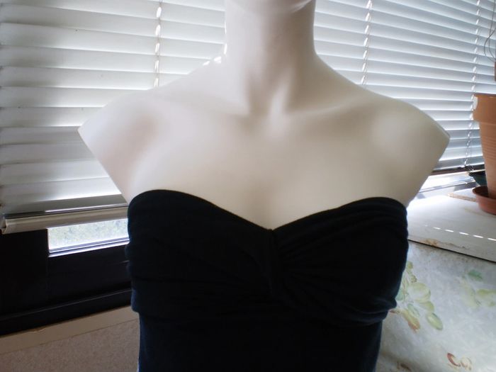 robe noir fourreau en coton extensible pour l'été t 38