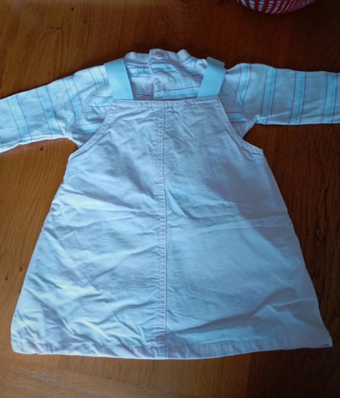 Ensemble robe t-shirt manches longues taille 3 mois en très bon état - photo numéro 4