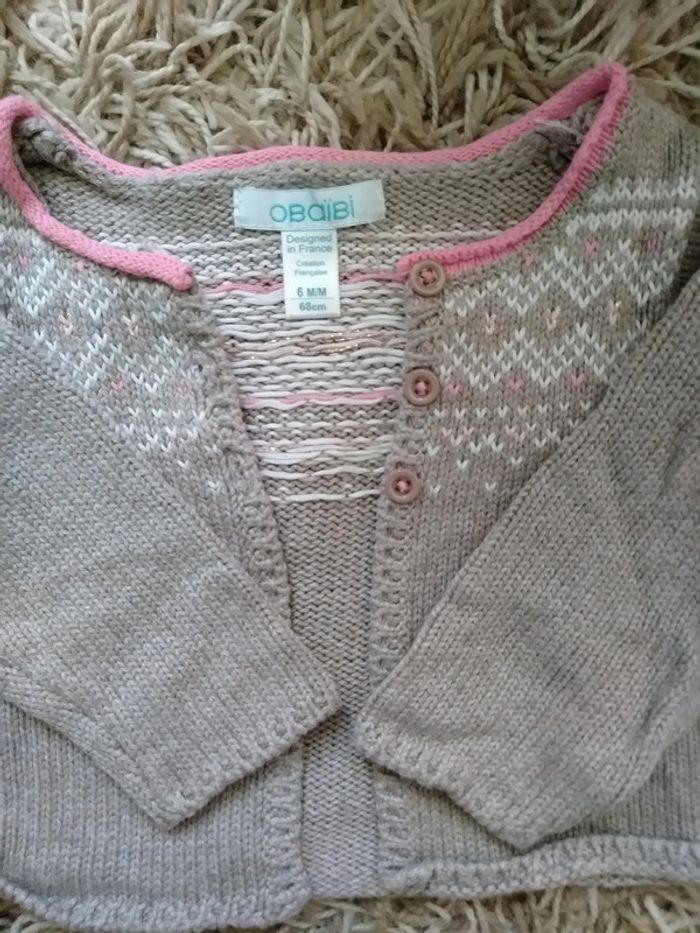 Gilet obaibi, taille 6 mois - photo numéro 4