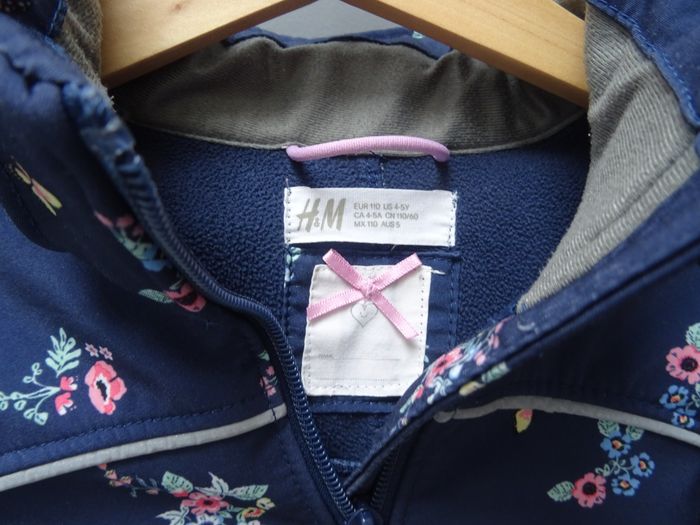 Blouson bleu fleurs et papillons - 5 ans - photo numéro 2