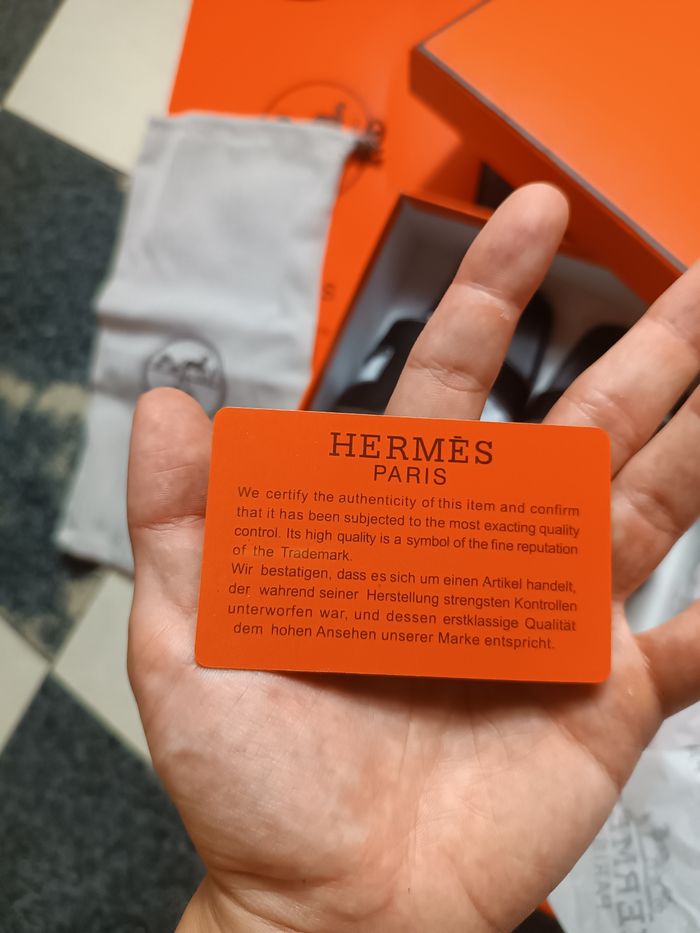 Sandales Hermes Oran noir taille 38 - photo numéro 9