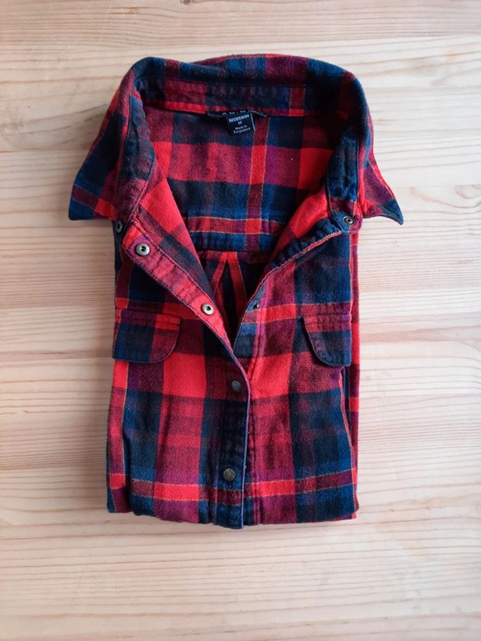 Chemise à carreaux rouge/bleu marine Amisu taille M - photo numéro 1