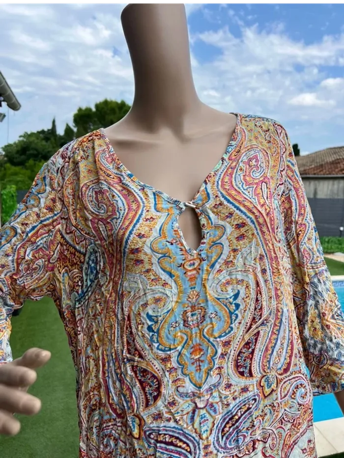 Superbe blouse/tunique graine de malice - taille L - photo numéro 2