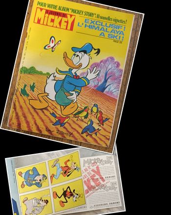 Ancien journal de Mickey avec 10 vignettes Mickey story 1979 N°1395 vintage