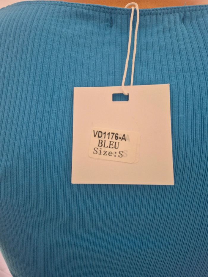 Tee-shirt Femme Manches Courtes Bleu Taille S/36 - photo numéro 3