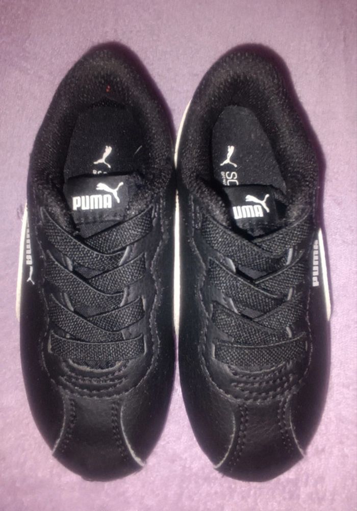 Baskets bébé noires/blanches Puma - photo numéro 2