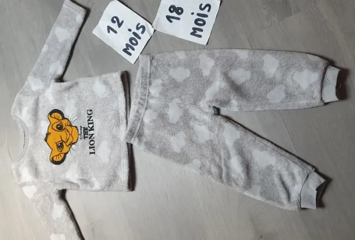 Pyjama polaire 2 pièces 12/18mois roi lion 🦁 - photo numéro 5