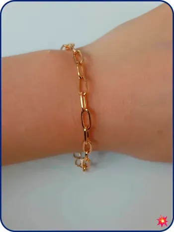 Bracelet chaine doré élégant tendance féminine