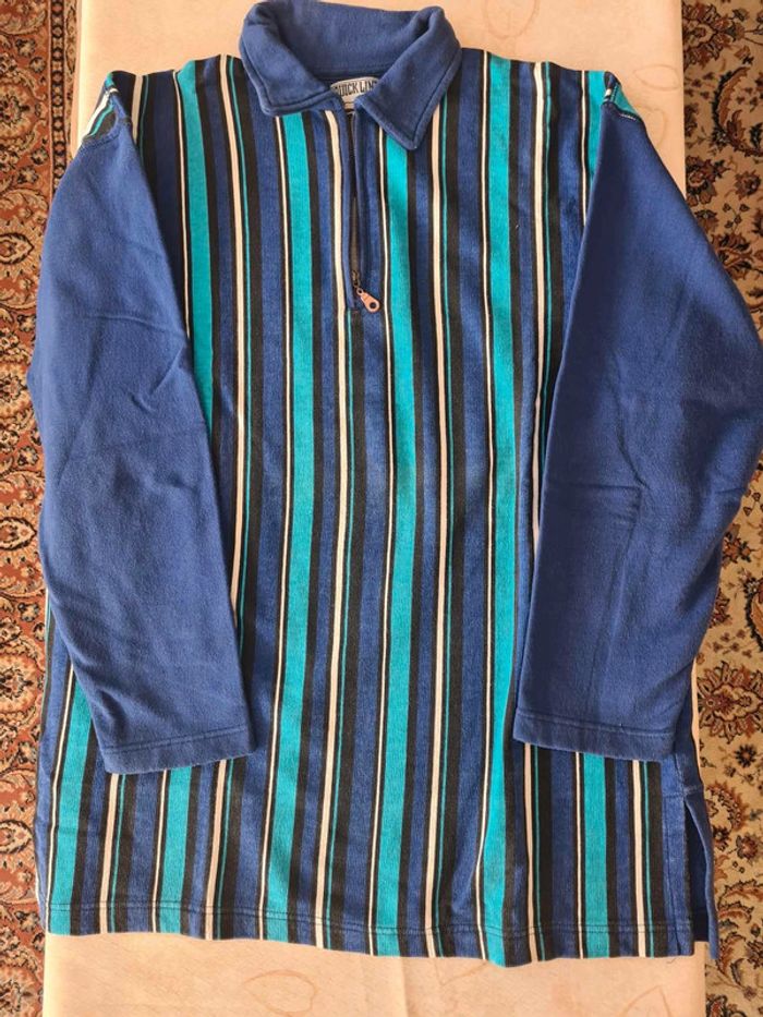 Sweat zip bleu homme taille L Quickline