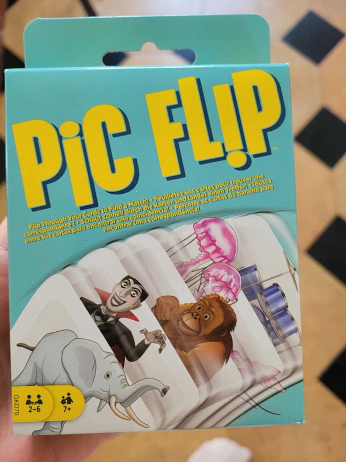 NEUF Jeu de cartes Pic Flip Mattel exploration rapidité association