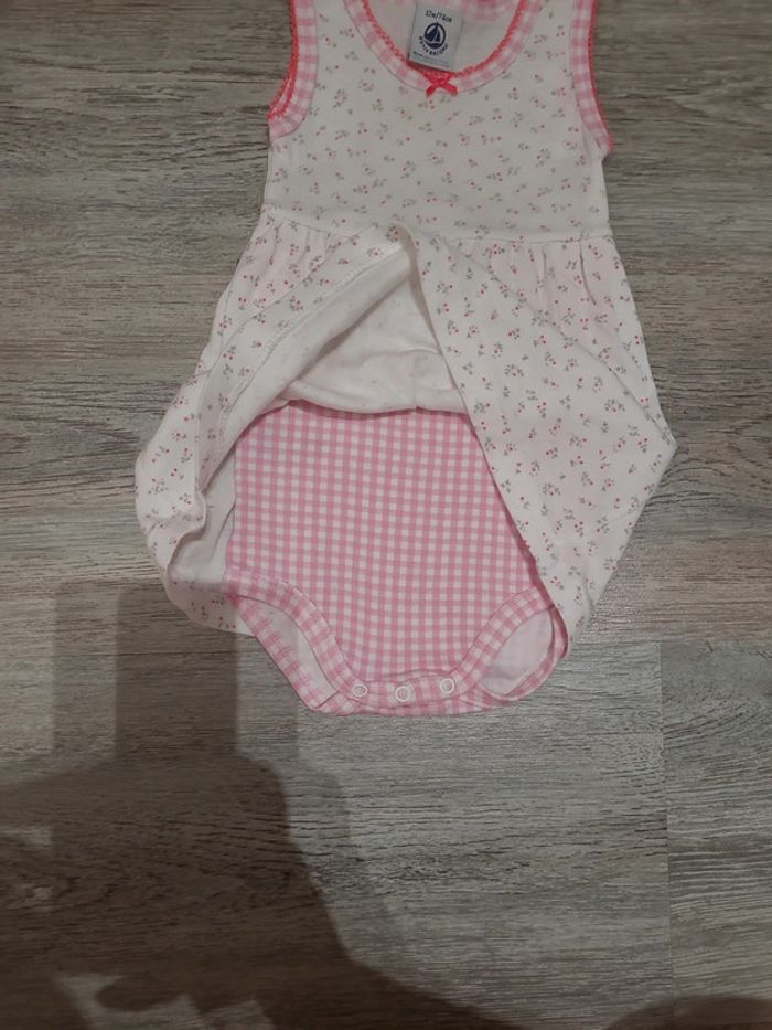 Robe bodie imprimé liberty et vichy Petit Bateau - photo numéro 2