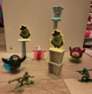 Lot de 3 catapultes angry birds avec cible