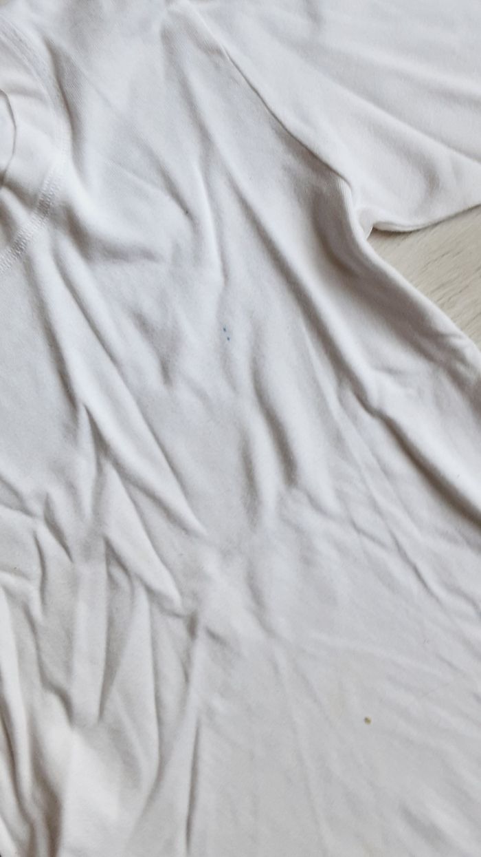 Vêtement mixte garçon fille tee-shirt manches longues blanc 12 ans - photo numéro 2