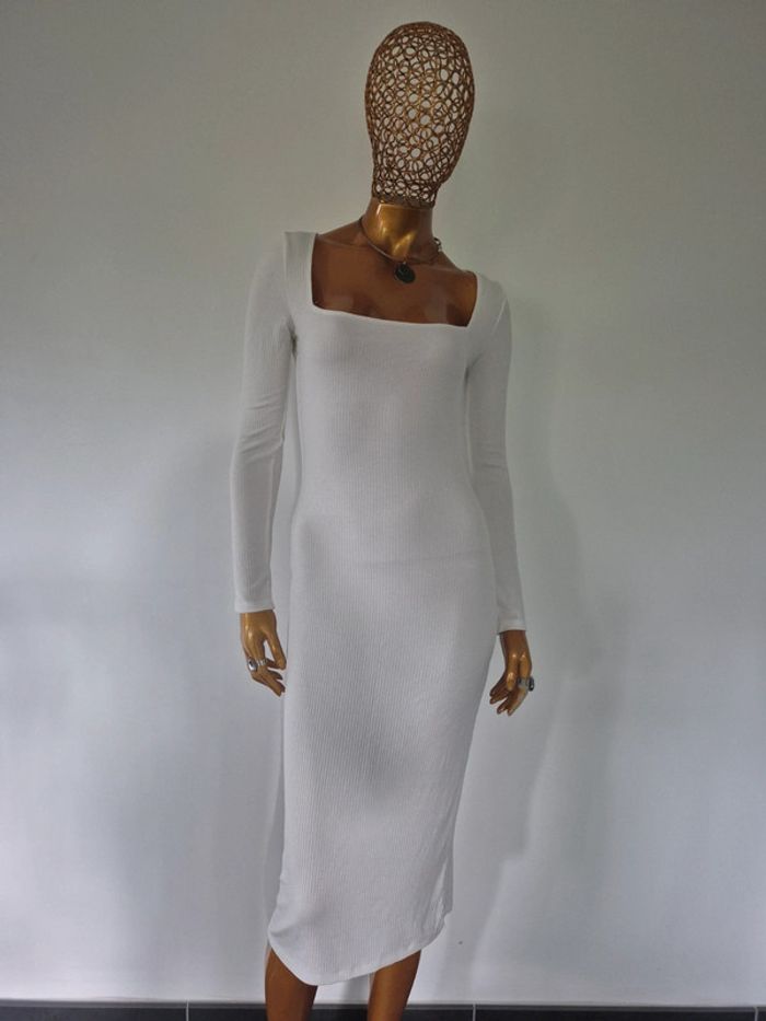 Robe Longue Manches Longues Blanche Femme Taille S/36