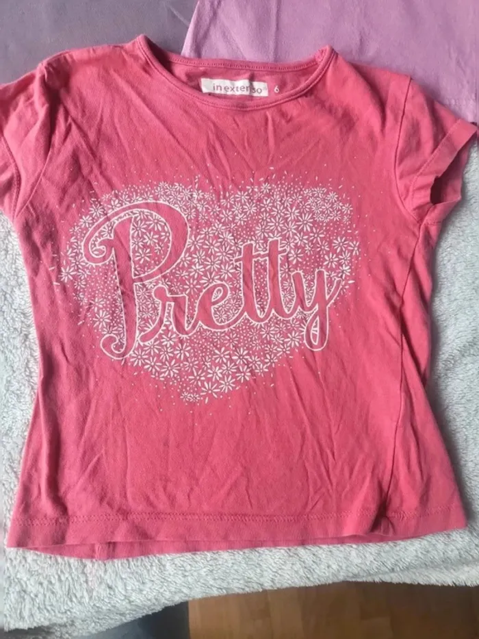 3 tee-shirts manches courtes 6/7 ans - photo numéro 4