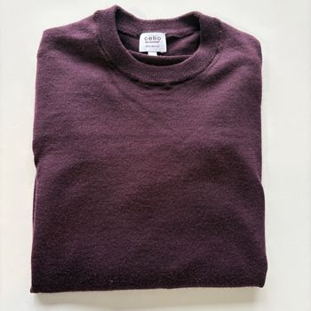 Pull laine merinos Celio bordeau