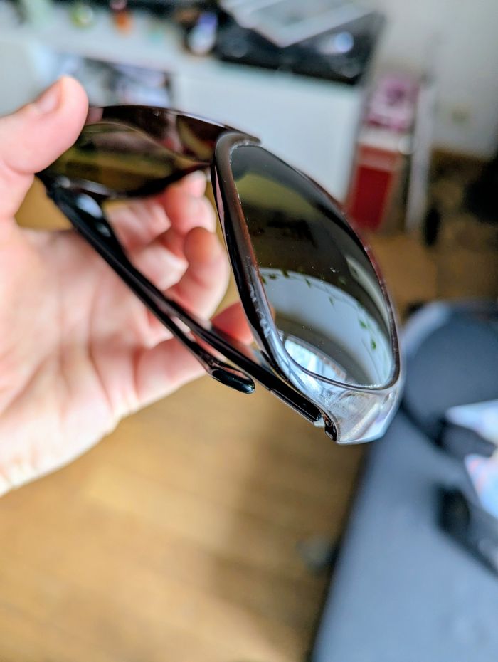 Lunette de soleil ray-ban masque marron fumé - photo numéro 4