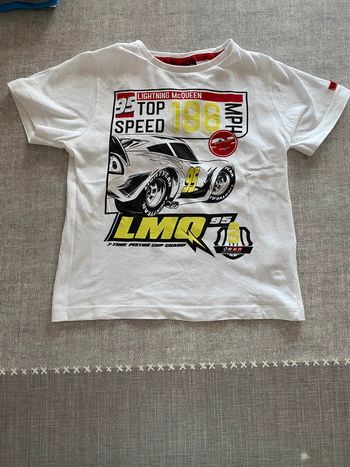 T shirt blanc cars Disney 6 ans