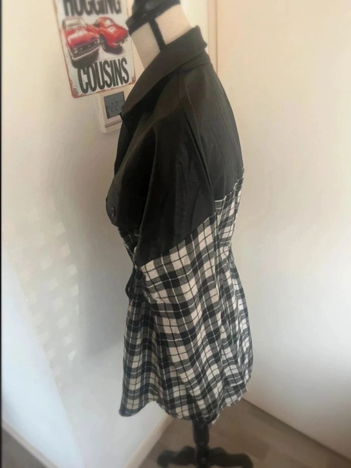 Très belle chemise tunique blouse simili cuir taille unique neuf - photo numéro 5