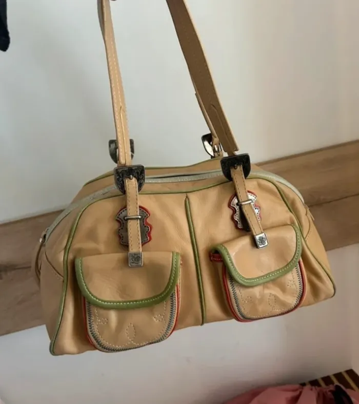 Francesco Biasia sac à main en cuir beige, femme - photo numéro 2