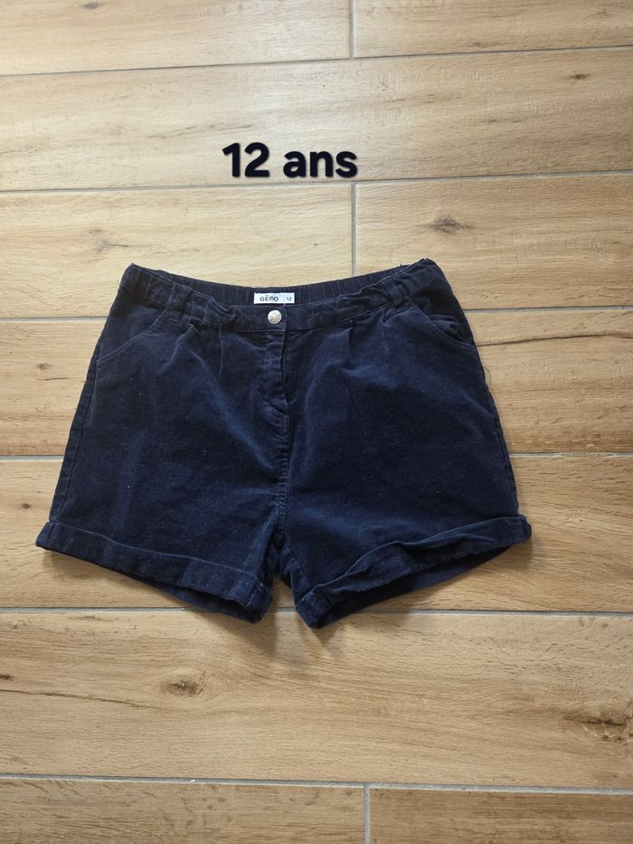 Short en velours côtelé marine Gémo 12 ans - photo numéro 1