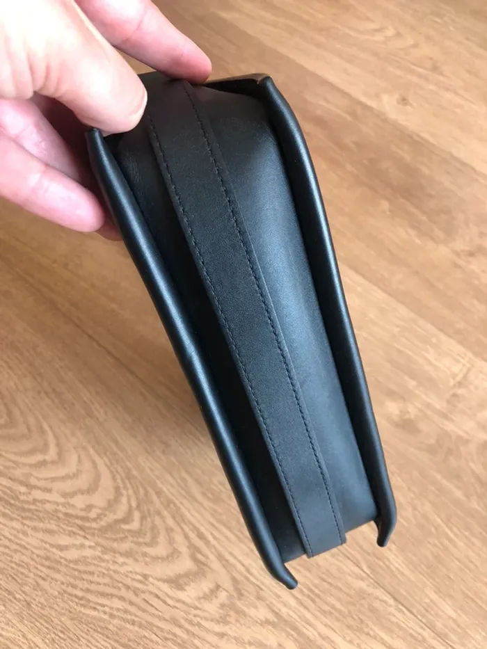 Sac bandoulière noir cuir neuf Made in France - photo numéro 5