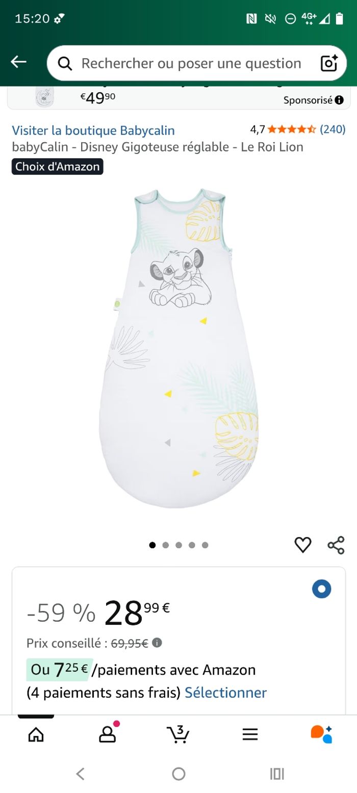 Lot gigoteuses + écharpe de portage - photo numéro 6