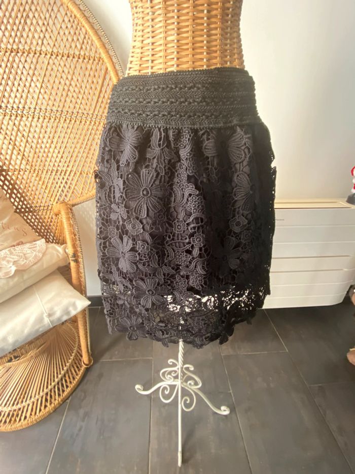 Jupe Vera & Lucy noire dentelle taille 34/36 - photo numéro 2