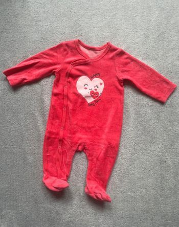 Pyjama velours fille, 3 mois