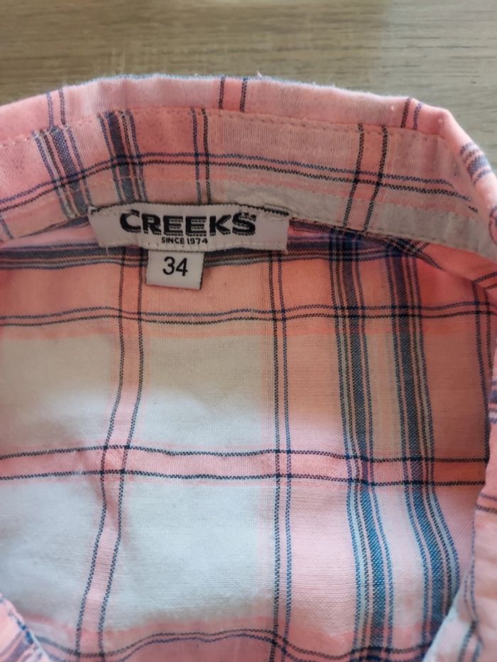 Chemise sans manche  à carreaux fille taille 34 creeks - photo numéro 2
