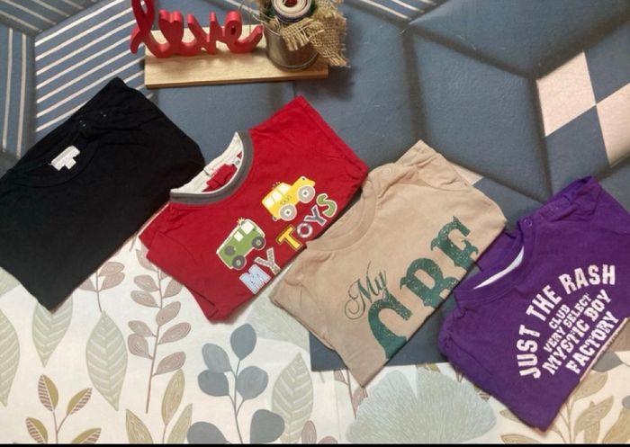 4 tshirts manches longues 12 mois - photo numéro 2