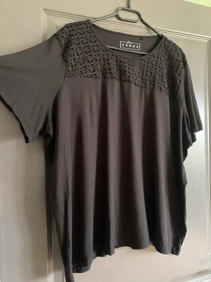 T-shirt fluide noir Canda 2XL - photo numéro 2