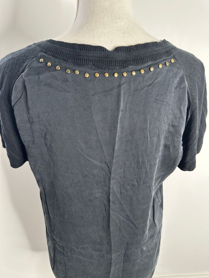 Robe tunique en soie gris foncé doré T2 38 M - photo numéro 7