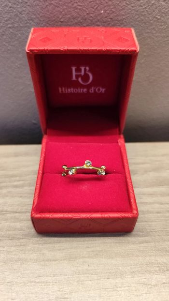 Bague boutons jaune et blanche - 18mm