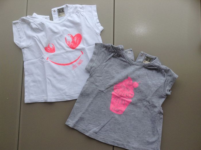 lot de 2 tee-shirts Vertbaudet fille 18 mois