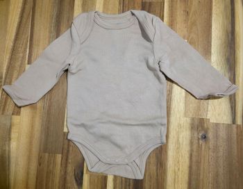 Bodies manches longues 3 mois beige